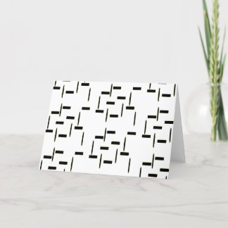 Contemporary White and Black Note Card