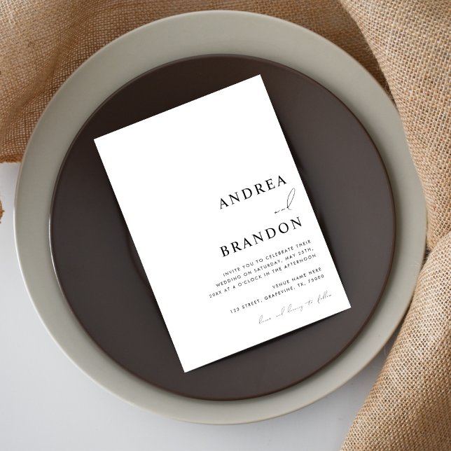 Contemporary White QR Code All in One Wedding Invitation (Creator Uploaded)