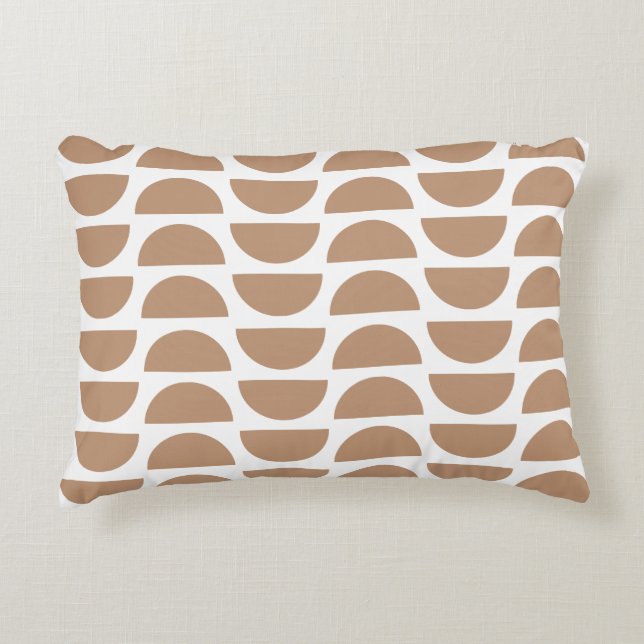 Contemporary Yellow Abstract Geometric Print Decorative Cushion (Front)