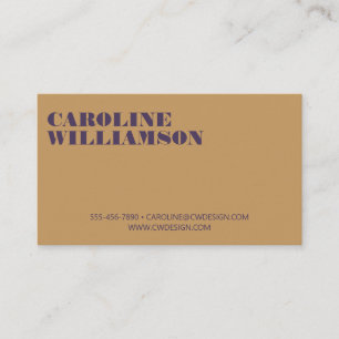 Contemporary Yellow Purple Minimal Bold Name Logo Business Card