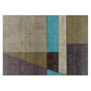 Contemporay Minimalist Painting with Deep Colour Cutting Board