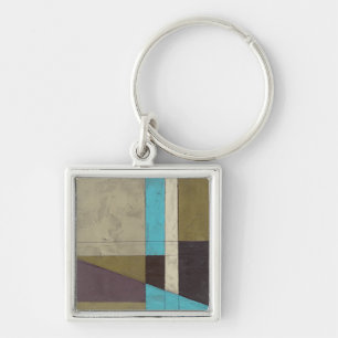 Contemporay Minimalist Painting with Deep Colour Key Ring