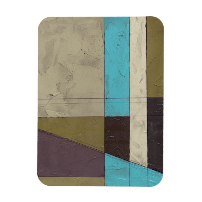 Contemporay Minimalist Painting with Deep Colour Magnet (Vertical)