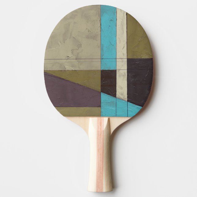 Contemporay Minimalist Painting with Deep Colour Ping Pong Paddle (Front)