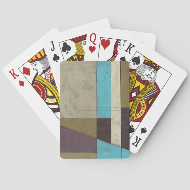 Contemporay Minimalist Painting with Deep Colour Playing Cards (Back)
