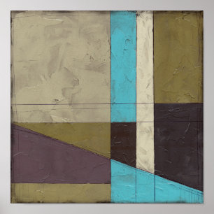 Contemporay Minimalist Painting with Deep Colour Poster