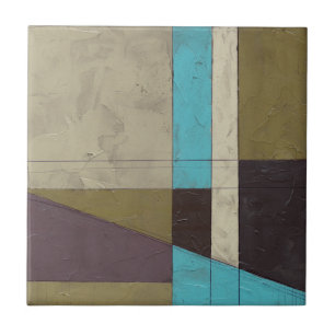 Contemporay Minimalist Painting with Deep Colour Tile