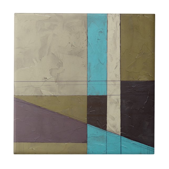 Contemporay Minimalist Painting with Deep Colour Tile (Front)