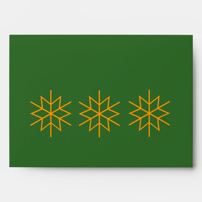 contempory graphic design gold star envelopes (Front)