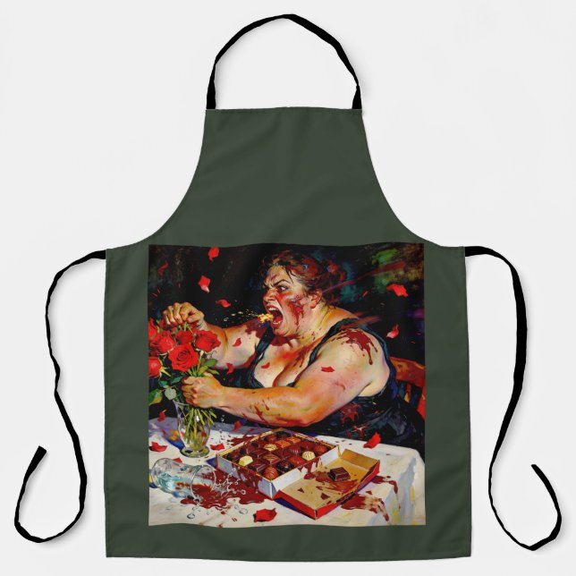 Contempt for Red Roses – A Portrait of Raw Anger Apron (Front)