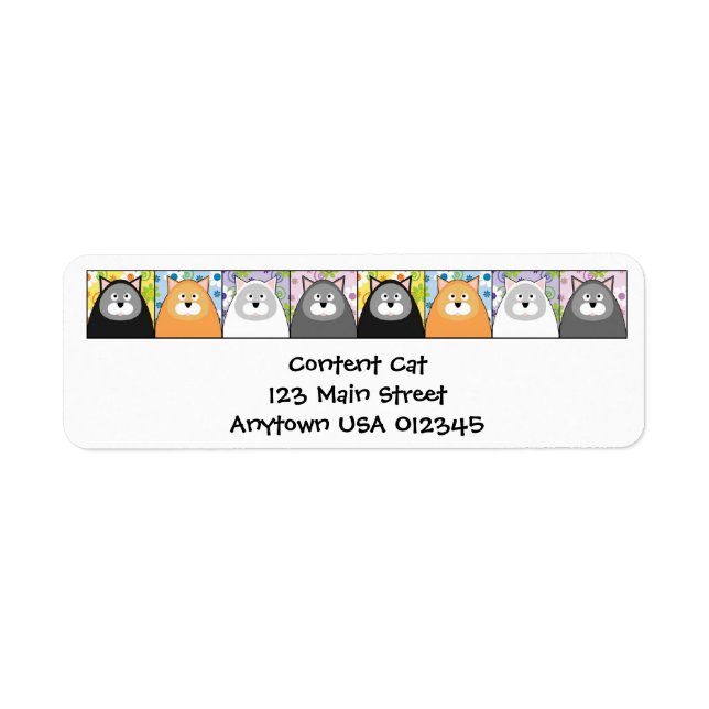 Content Cat Address Label Return Address Label (Front)