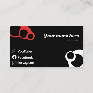 Content Creator Business Card