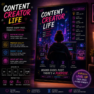 Content Creator Life Poster