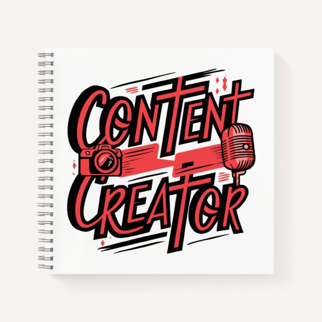 Content Creator - Motivational Design for Creators Notebook (Front)