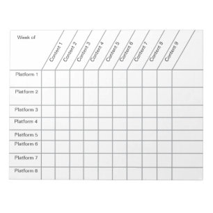 Content Creator Social Media Tracker Custom Notepad