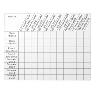 Content Creator Social Media Weekly Tracker Notepad
