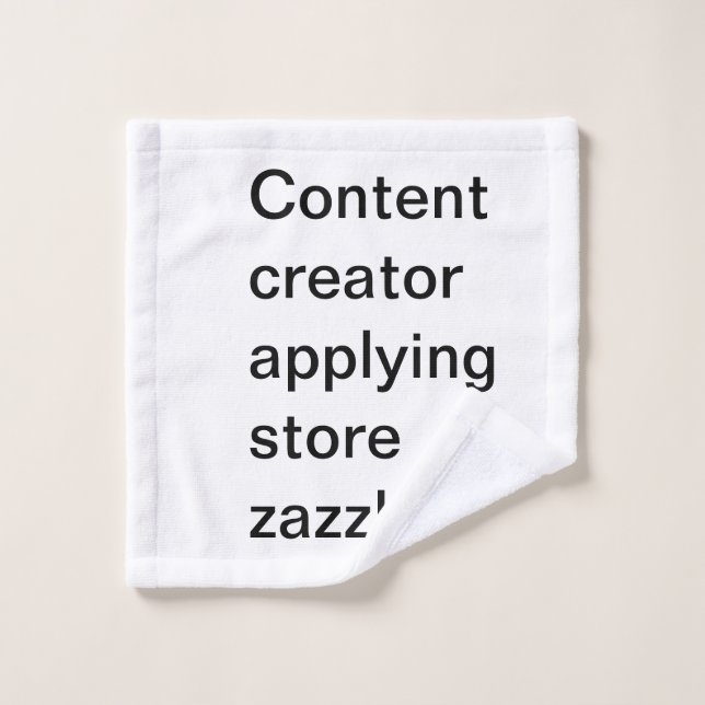 Content creator wash towel (Wash Cloth)