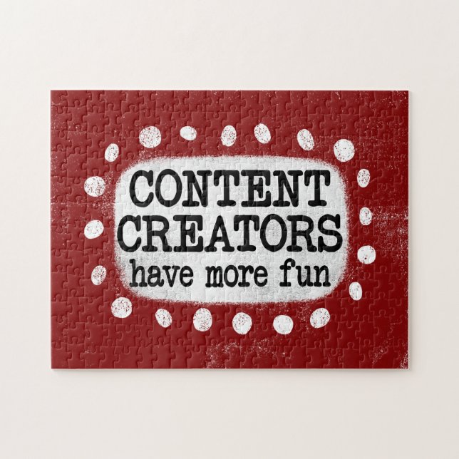 Content Creators Have More Fun Jigsaw Puzzle (Horizontal)