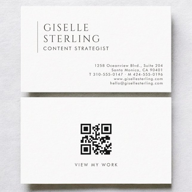 Content Strategist Modern Professional QR Code Business Card (Creator Uploaded)