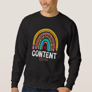 Content Writer Rainbow News Media Production Commu Sweatshirt