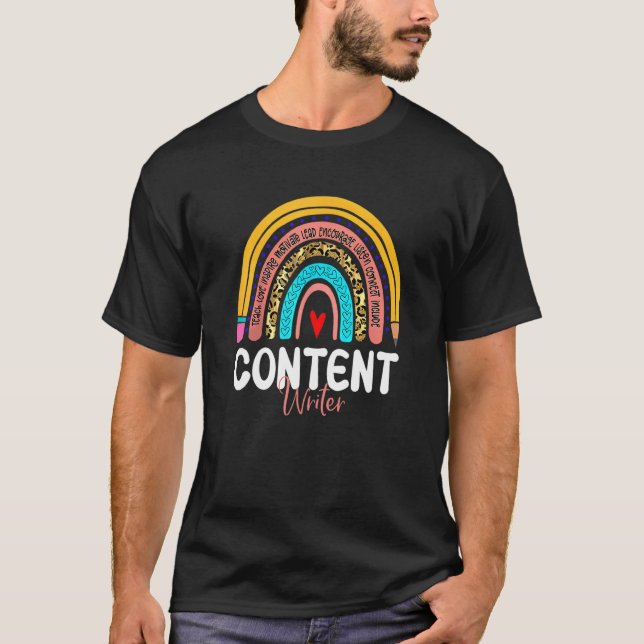 Content Writer Rainbow News Media Production Commu T-Shirt (Front)
