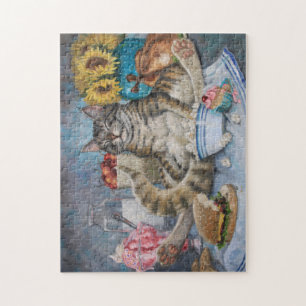 "Contented"  from my original oil painting Jigsaw Puzzle