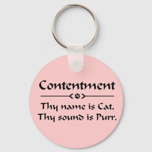 Contentment thy name is cat key ring