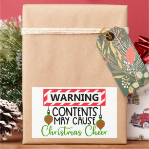 Contents May Cause Cheer Rectangular Sticker