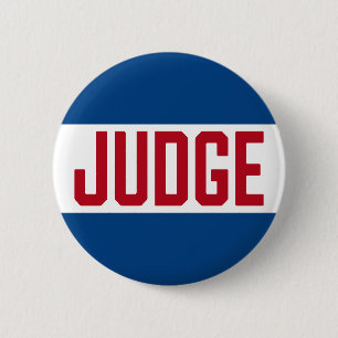 Contest Judge Badge Red White Blue