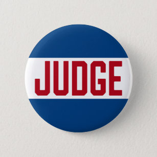 Contest Judge Badge Red White Blue