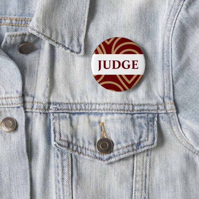 Contest Judge Modern Red Gold Badge (In Situ)
