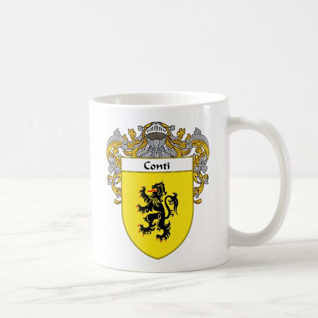 Conti Coat of Arms (Mantled) Coffee Mug (Right)