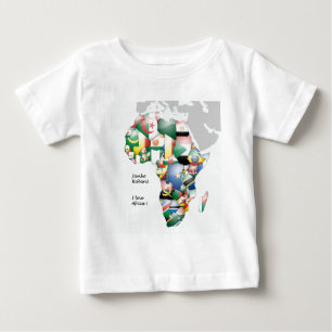 Continent of Africa Beautiful Mama Africa Colourfu Baby T-Shirt