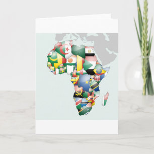Continent of Africa Beautiful Mama Africa Colourfu Card