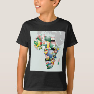 Continent of Africa Beautiful Mama Africa Colourfu T-Shirt