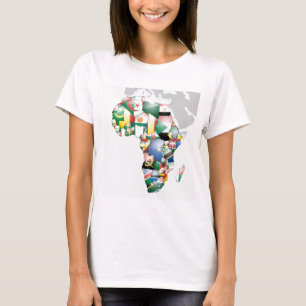 Continent of Africa Beautiful Mama Africa Colourfu T-Shirt