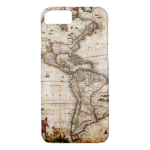 Continent of America Old Map iPhone 8/7 Case