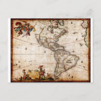 Continent of America Old Map