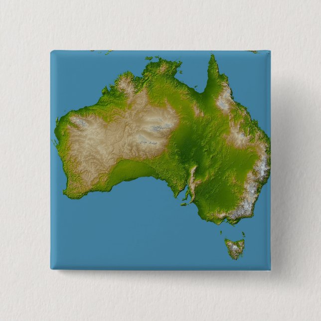 Continent of Australia 15 Cm Square Badge (Front)