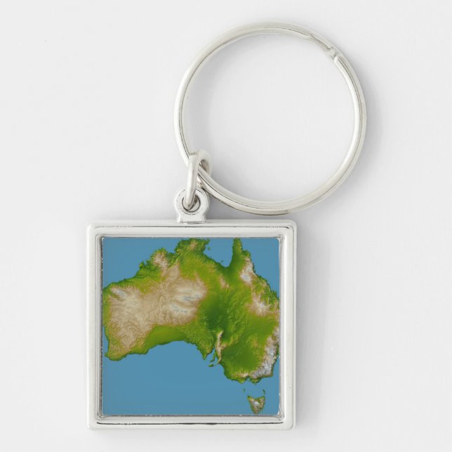Continent of Australia Key Ring (Front)