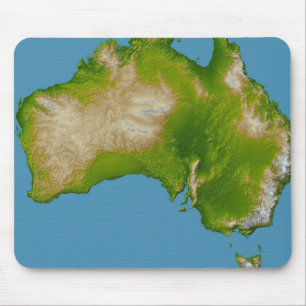 Continent of Australia Mouse Pad