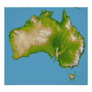 Continent of Australia Photo Print