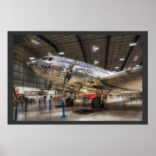 Continental Airlines DC3 Poster