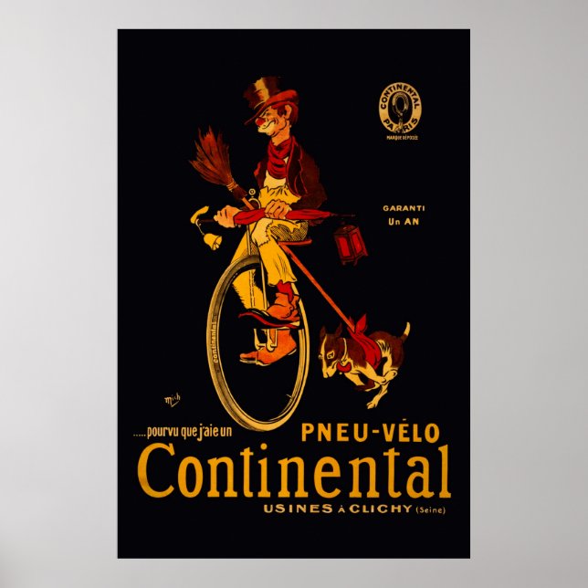 Continental Bicycle  Reissue  36 x 24 Poster (Front)