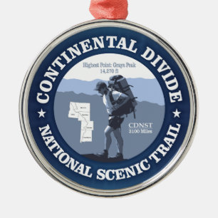 Continental Divide Trail (rd) Metal Tree Decoration