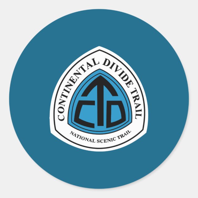 Continental Divide Trail Sign Usa _1  Classic Round Sticker (Front)
