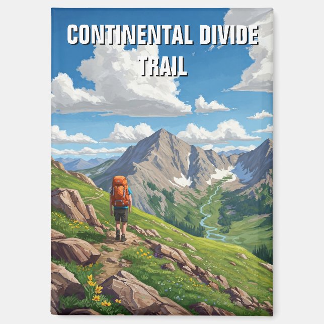 Continental Divide Trail Travel Hiker Magnet (Front)