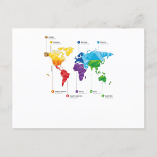 Continents Postcard