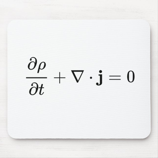 continuity equation, all physics fields basics mouse pad (Front)