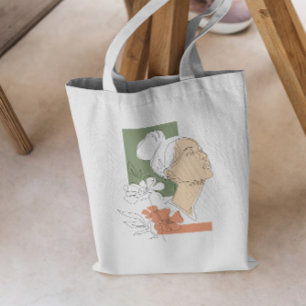 Continuous Line Woman Tote Bag